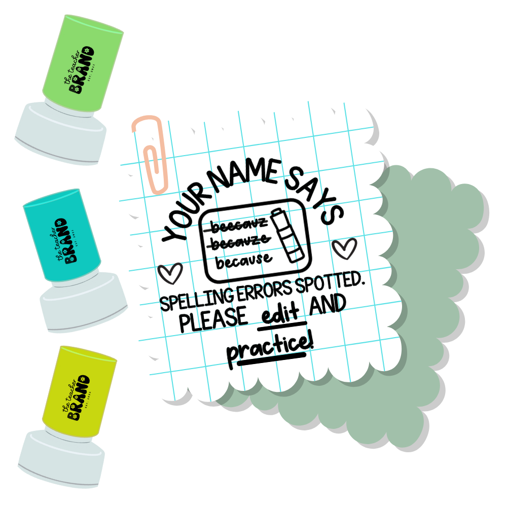 Spelling Error: Edit and Practice Stamp