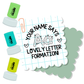 Lovely Letter Formation Stamp