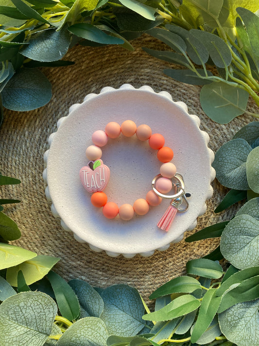 Peach Teach Wristlet