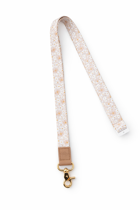 Floral Sunshine Fabric Lanyard