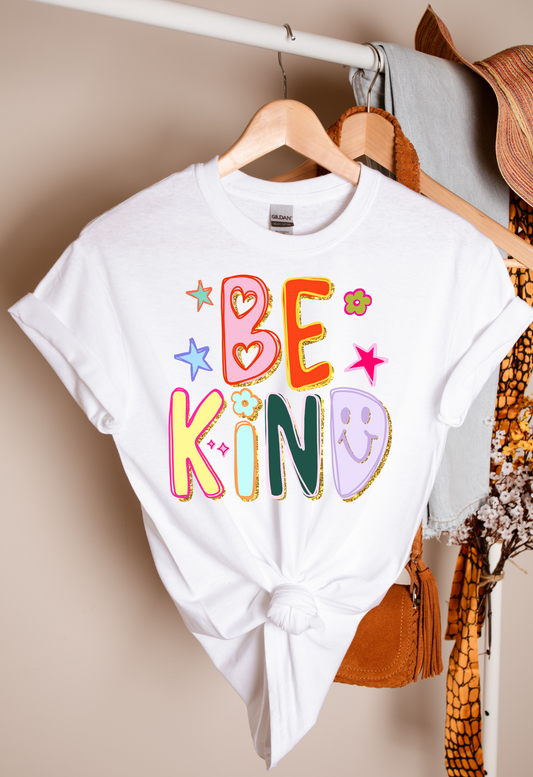 Be Kind Golden Trim T-shirt