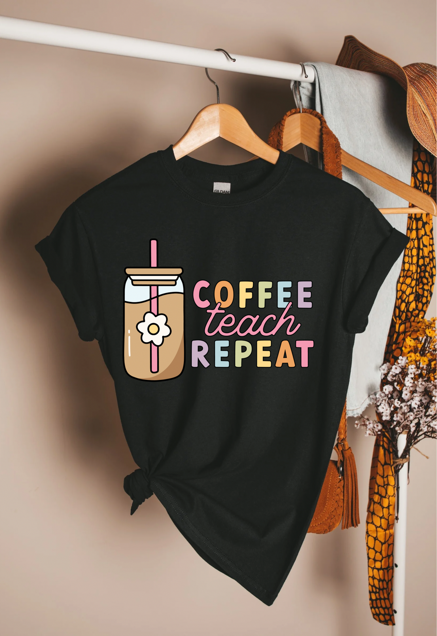 Coffee Teach Repeat T-shirt