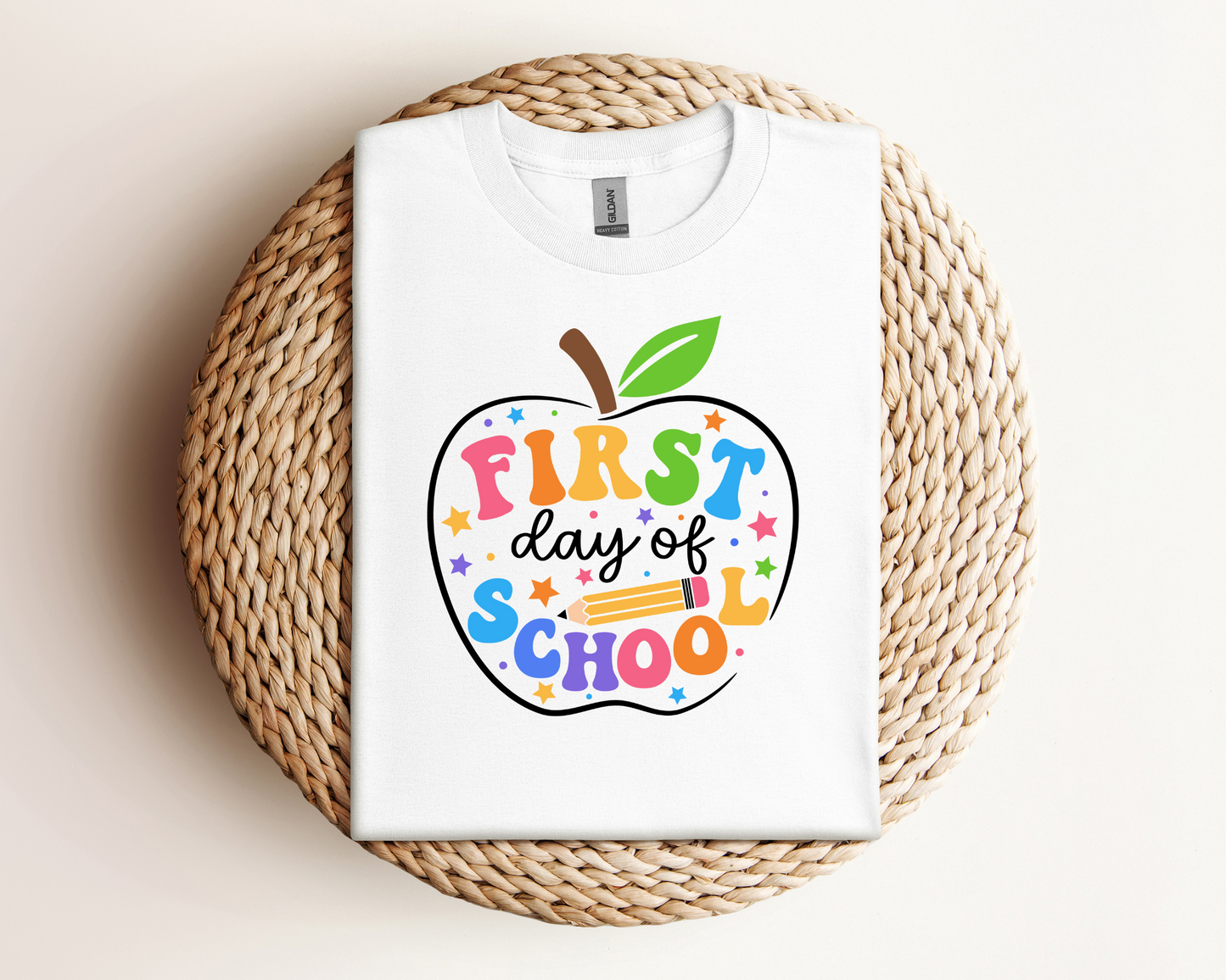 First Day of School Apple Teacher T-shirt