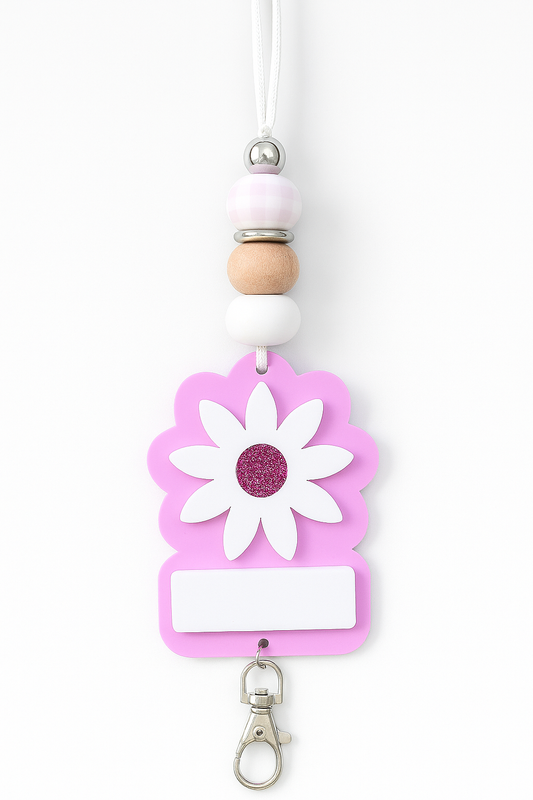Lavender Daisy Lanyard