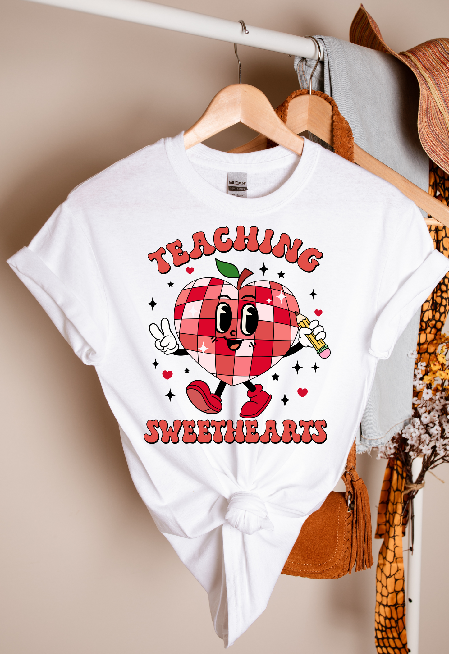 Cutesy Teaching Sweethearts Teacher T-shirt