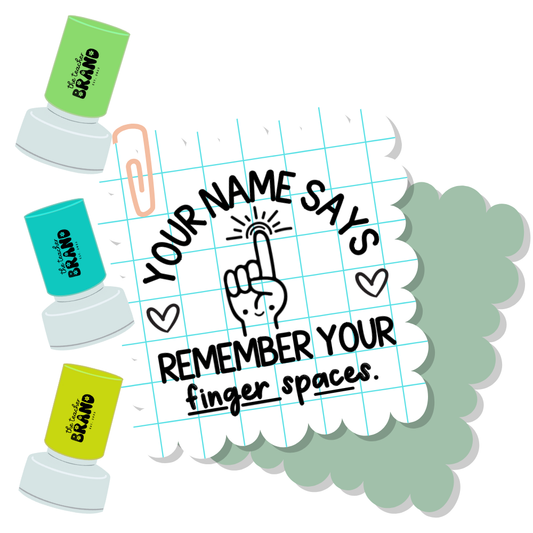 Finger Spaces Reminder Stamp