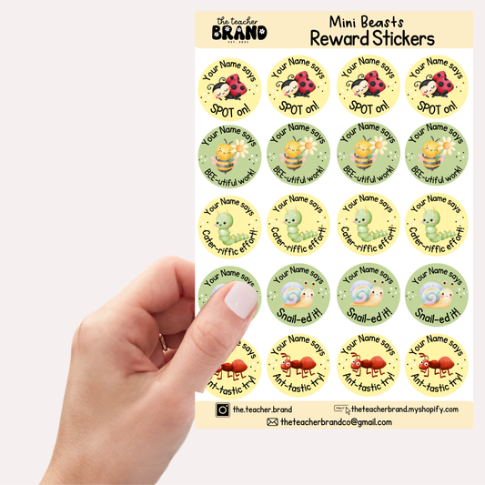 Mini Beasts Sticker Sheets