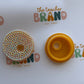Bedazzled Glass Tumbler Lid - Yellow