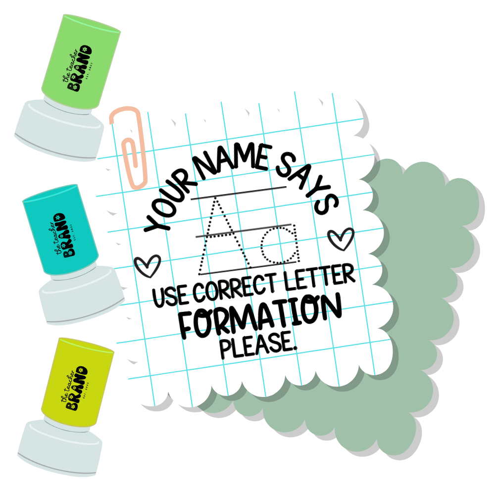 Use Correct Letter Formation Reminder Stamp