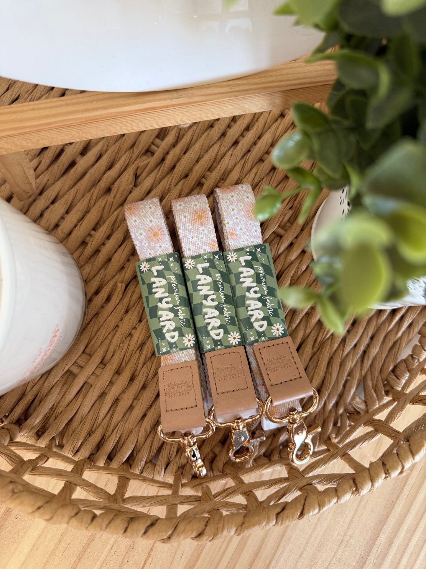 Floral Sunshine Fabric Lanyard