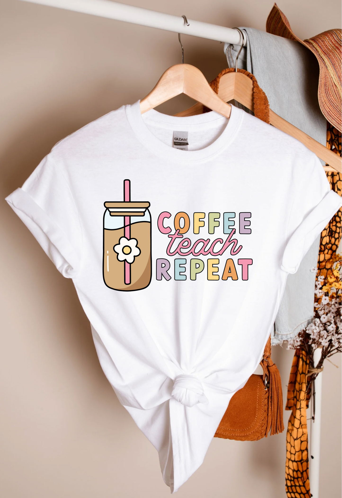 Coffee Teach Repeat T-shirt