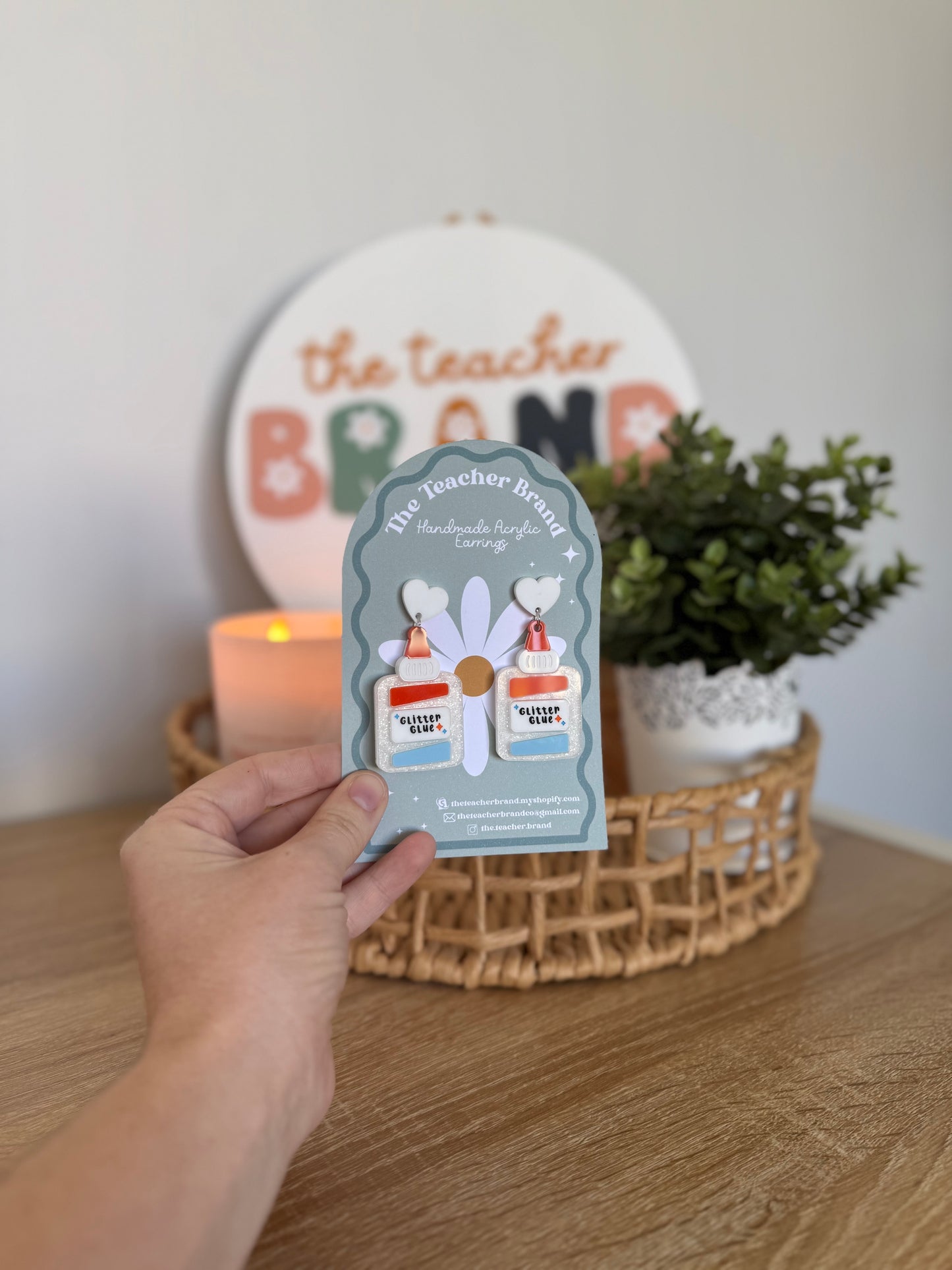 Glitter Glue Dangles