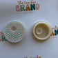 Bedazzled Glass Tumbler Lid - White