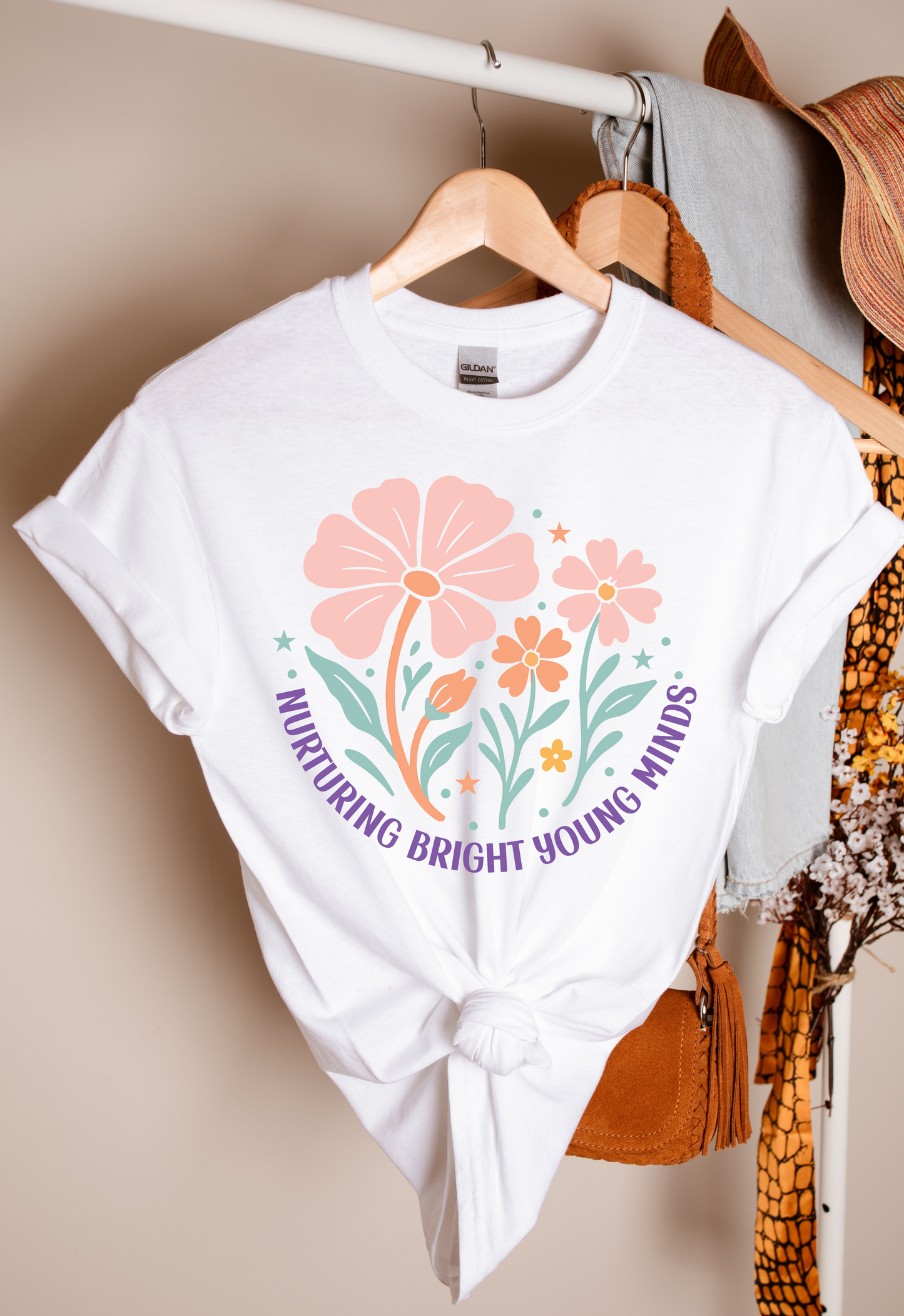 Nurturing Bright Minds Floral T-shirt