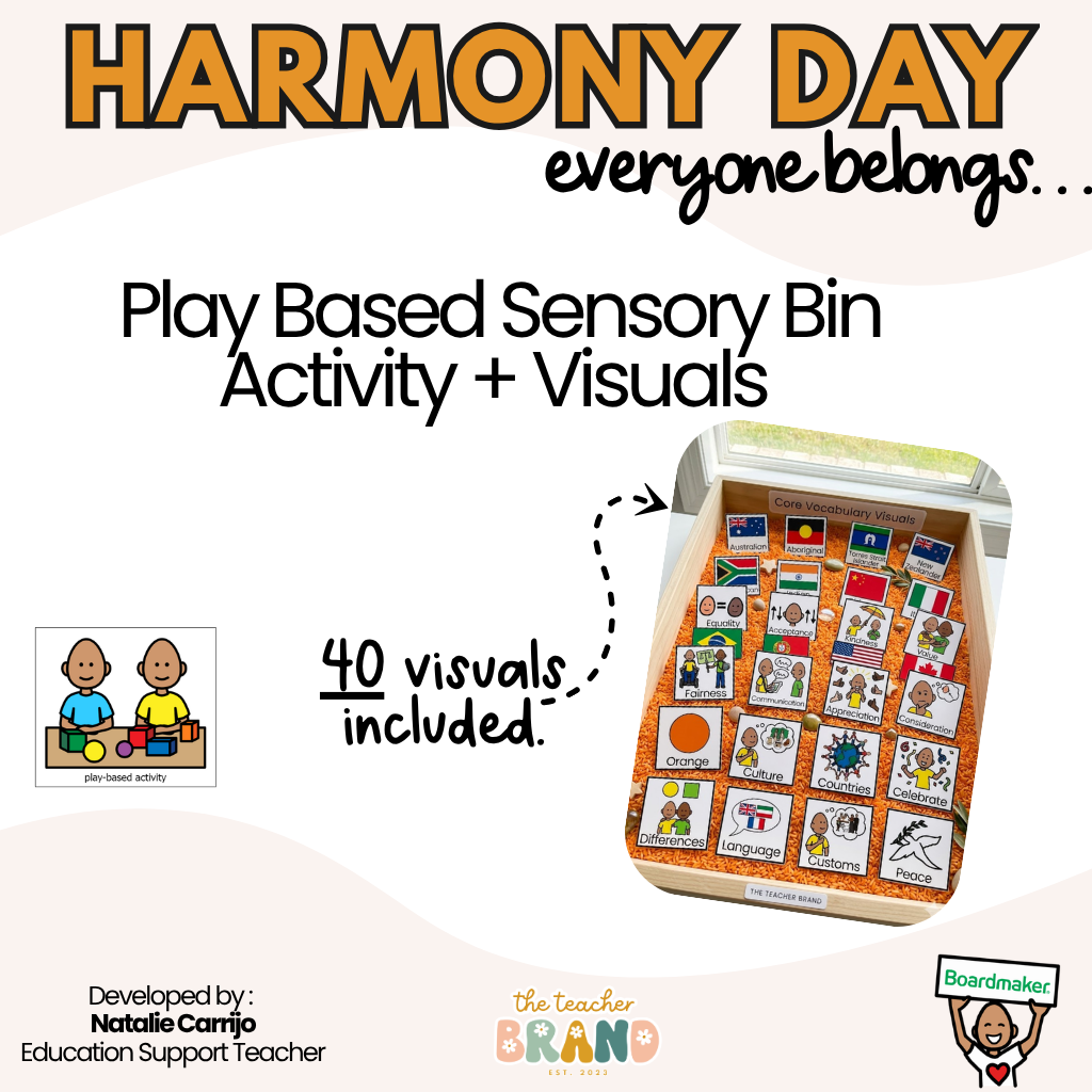 Play Based Sensory Bin Activity + Visuals - Exploring Harmony