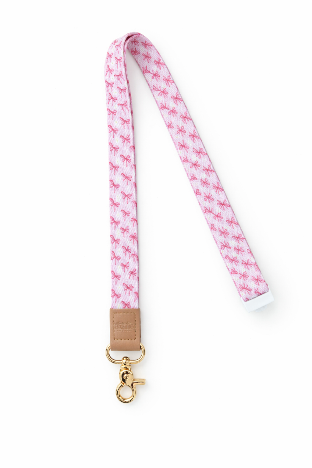 Pink Bows Fabric Lanyard