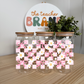 Pink Gingham Bow Glass Tumbler