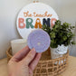 Bedazzled Glass Tumbler Lid - Purple