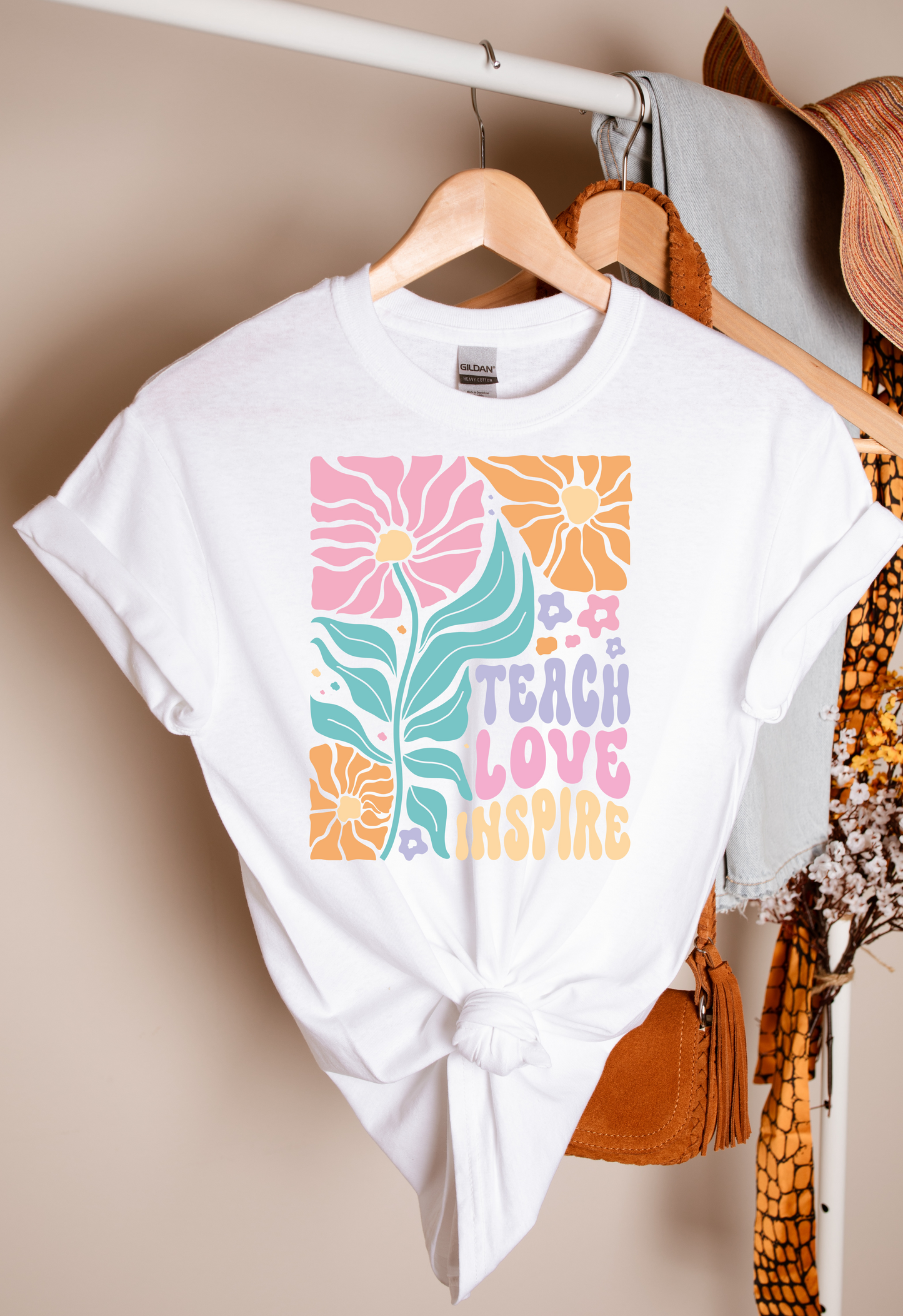 Teach Love Inspire Floral T-shirt